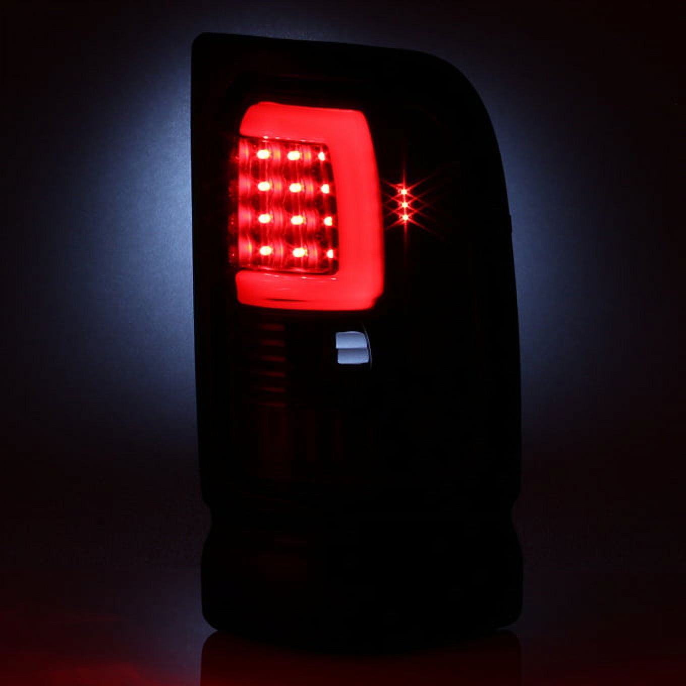 AKKON - For 1994-2001 Dodge Ram 1500 2500 3500 Black LED Tube Tail Lights Lamps (Driver + Passenger) Pair