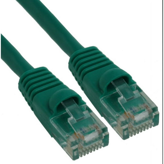3ft Cat6 UTP 550MHz copper patch cable booted green