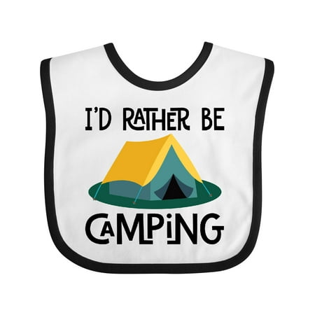 

Inktastic Rather Be Camping Gift Baby Boy or Baby Girl Bib