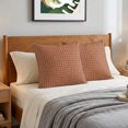 thumbnail image 6 of Burnt Orange Plaid Pillow Covers 20x20 Set of 2, Farmhouse Buffalo Checkered Gingham Throw Pillow Covers Decorative Couch Cushion Cover, Microfiber Soft Pillowcases for Bedroom Living Room Sofa, 6 of 9