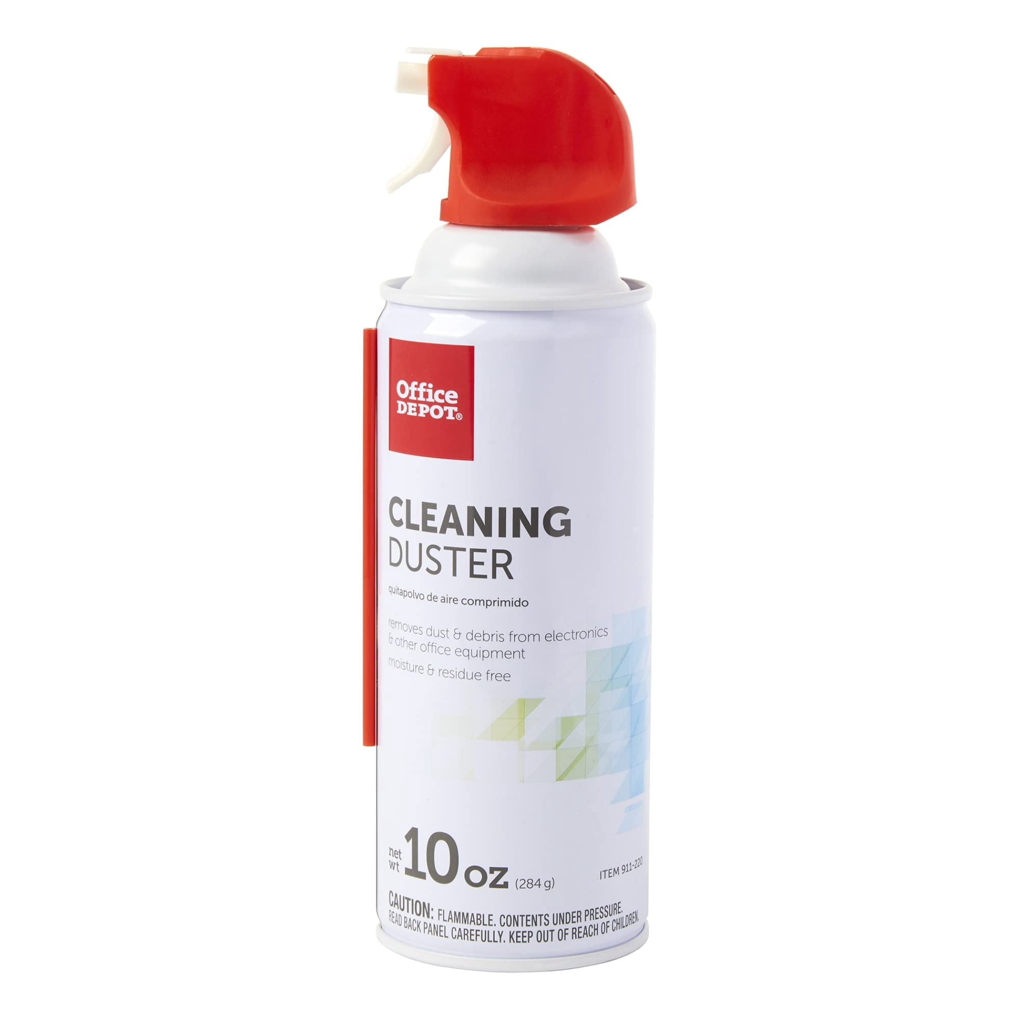 Office Depot Cleaning Duster, 10 Oz Compressed Canned Air for Electronics, Keyboard Cleaner for Computer, Laptop, PC, Printer, Office Equipment, Moisture-Free, Pack of 12