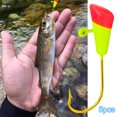thumbnail image 2 of 5Pcs/Set Jig Head Hook Sharp Bright Color Strong Penetration Saltwater Freshwater Universal Metal Soft Lure Worm Barb Fishhook Kit Fishing Equipment, 2 of 7