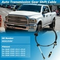 thumbnail image 2 of No.68261253AC/68039341AB/68039341AC Automatic Transmission Gear Shifter Cable for Ram 2500 2012-2018, 3500 2011-2023, 4500 2011-2015, 5500 2011-2015 Gearshift Control Lever Selctor, 2 of 7