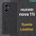 thumbnail image 2 of Cuero Gamuza Funda HUAWEI nova 11i Case Toque Cómodo Anti-huella digital Borde de TPU suave Proteger la cámara Proteger la pantalla a prueba de choques, 2 of 4