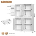 thumbnail image 2 of Homfa 70.8'' Tall Kitchen Pantry Storage Cabinet with Door Racks & Drawers, Modern 8 Doors Food Pantry Cabinet for Dining Room, Living Room, White, 2 of 7