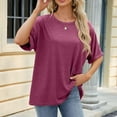 thumbnail image 5 of XMMSWDLA Women's Blouse Tops Loose V Neck 3/4 Bell Sleeve Shirt Womens Tops Casual, 5 of 7