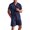 Navy, variant on Vedolay Mens' Short Set Mens Short Sets 2 Piece Outfits Casual Short Sleeve and Shorts Stripe Set,Dark Blue 4XL