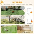 thumbnail image 4 of PawHut Foldable Metal Exercise Pet Playpen Yard Dog Puppy Kennel Cage, 4 of 9