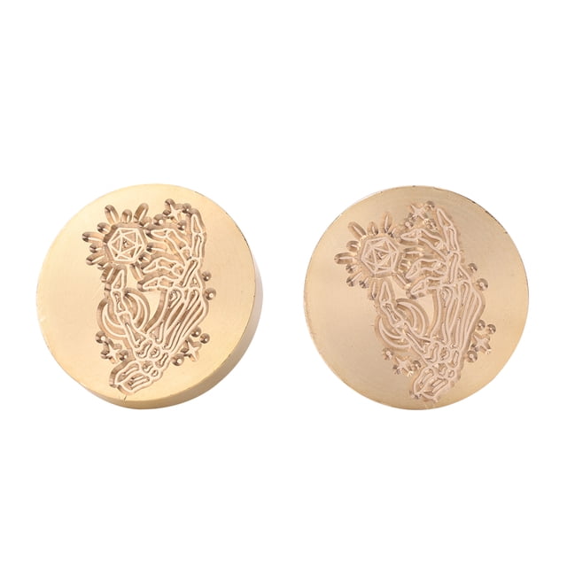 Ygjytge Cabeza Cera Sello Laca Fuego Redonda Sin Sello Cobre Calavera (KL017)