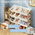 thumbnail image 2 of Toy Storage Organizer - Toy Organizers and Storage with Bookshelf, Toy Storage Shelf with 3 Shelves and 12 Storage Bins, Kids Bookshelf and Toy Storage for Kids Room, Playroom,&nbsp;, 2 of 7