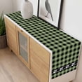 thumbnail image 4 of Sage Green Black Table Runner - 108 Inch Long, Kitchen Dining Table Runner Dresser Scarves, Farmhouse Vintage Bear Buffalo Plaid Farmhouse Decor for Coffee Tables Wedding Party Banquet, 4 of 8