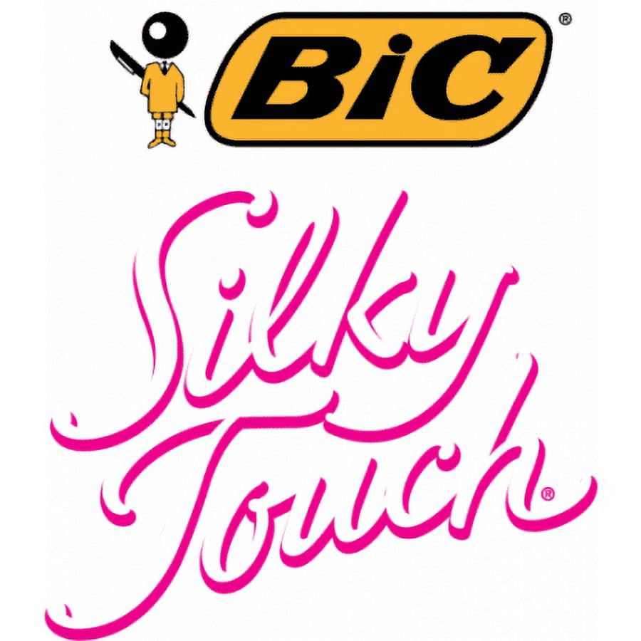 BIC Silky Touch Women's Disposable Razor, Twin Blade, Pack of 8 Razors, For a Soothing, Comfortable Shave