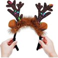 thumbnail image 5 of ZHAOCHENG Paquete de 4 diademas de reno navideñas iluminadas para suministros navideños y diademas para fiestas navideñas, 5 of 5