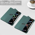 thumbnail image 3 of Allytechgroup iPad Pro 11 M4 2024 Case with Pencil Holder, Clear Back Cover Auto Sleep Wake Protective Trifold Stand Shockproof Slim Fit Case for Apple iPad Pro 11" 2024, Darkgreen, 3 of 8