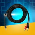thumbnail image 4 of 3.5MM to 2RCA Component ABS Cord AV Cable Audio Video Cord for Tablet Laptop Amplifier TV 5m, 4 of 8