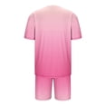 thumbnail image 5 of YLSDY Mens Short Sets 2 Piece Beach Outfits Short Sleeve Graphic Tee Shirt Hawaiian Printed Drawstring Shorts Cotton Set Pink L, 5 of 5