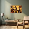 thumbnail image 3 of ZHONGYUTONG African American Woman Wall Art Black Art Wall Decor African Tribal Painting Africa Ethnic Picture African Girl Women Canvas Print Artwork Framed (12.00" x 18.00"), 3 of 5
