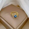 thumbnail image 6 of GKNET 18K Gold Plated Good Luck Luxury Zircon Evil Eye Bow Ring Adjustable Delicate Jewelry New-Evil Eye Ring#2, 6 of 8