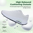 thumbnail image 6 of AOV Wide Toe Box Shoes Women Arch Support Walking Shoes for Plantar Fasciitis Orthotic Air Tennis Sneakers White Size 10.5, 6 of 8