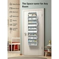 thumbnail image 5 of Hanging Door Organizer, LazySpin 1 Pack Over the Door Storage Shelves 5 Pockets, Gray, 5 of 8