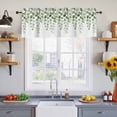 thumbnail image 4 of 2 Panels Sage Green Eucalyptus Leaves Valance for Windows, Spring Country Botanical Light Filtering Kitchen Curtains, Rod Pocket Window Treatment Curtain Valances for Living Room Bedroom, 54"x18", 4 of 9