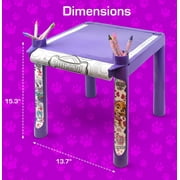 Paw Patrol Coloring & Craft Activity Art Table for Kids with Colorable Paper Roll, Crayons, Stickers and Plastic Table Holder