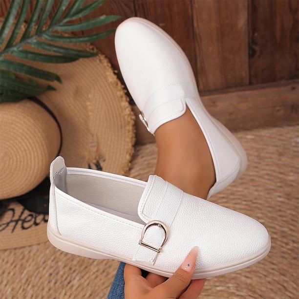 women's white leather dress shoes Miluxas Comfortable Classic Penny Loafers Sneakers Casual Slip On office Work Everyday Walking Flats Driving Shoes for Effortless Style by Flying Tomato 2026-06-29 :: Dresses