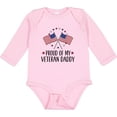 thumbnail image 3 of Inktastic Military Veteran Daddy Proud Son Daughter Boys or Girls Long Sleeve Baby Bodysuit, 3 of 5