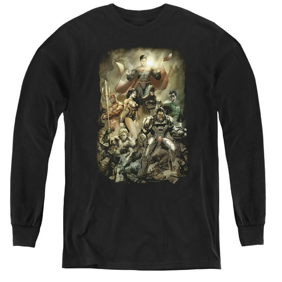 Jla - Aftermath - Youth Long Sleeve Shirt - Small