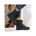 thumbnail image 5 of Frontwalk Womens Booties Side Zip Ankle Boots Lace Up Combat Boot Walking Non Slip Shoes Women Casual Black 8.5, 5 of 5