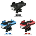 thumbnail image 2 of Multifunctional 4 in 1 USB Bicycle Rechargeable LEDs Light with Phone Holder 130db Bike Horn Mobile Power 3 Lighting Modes Waterproof Bicycle Front Headlights for Cycling Riding, 2 of 8