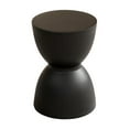 thumbnail image 4 of Taburete pequeño redondo para cambiar zapatos, mueble multiusos sencillo y elegante. Negro, 4 of 9