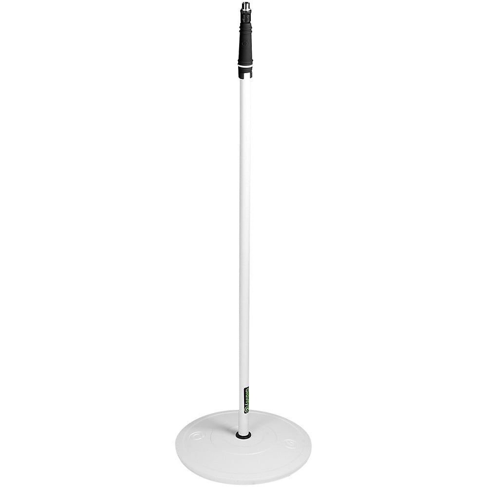 Gravity GMS23W Microphone Stand with Round Base in White
