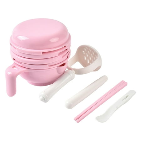 

Eastshop 1 Set Food Grinding Bowl Food Grade Reusable with Handle Smooth Edge BPA Free Grind Compact Infant Food Supplement Preparation Grinding Bowl for Baby