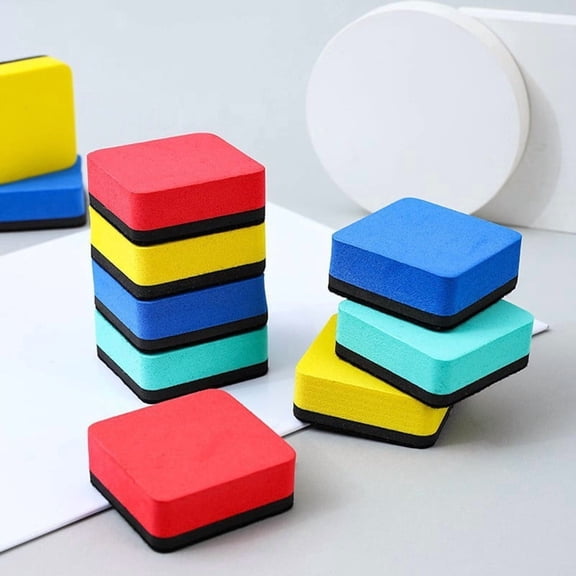 10PCS Dry Erase Eraser Magnetic White Board Eraser 2x2x0.6 Inch Whiteboard Eraser for Office Supplies