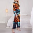 thumbnail image 3 of Fotbe Colorful Travel Luggage Gear Conjunto de Pijama de Manga Larga para Mujer con Estampado, Ropa de Dormir de 2 Piezas, Conjunto de Casa Suave y Cómodo con Bolsillos-Medium, 3 of 7