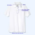 thumbnail image 3 of Educated Uniforms Boys 4-20 Short Sleeve Pique Polo Shirt(White 14/16), 3 of 5