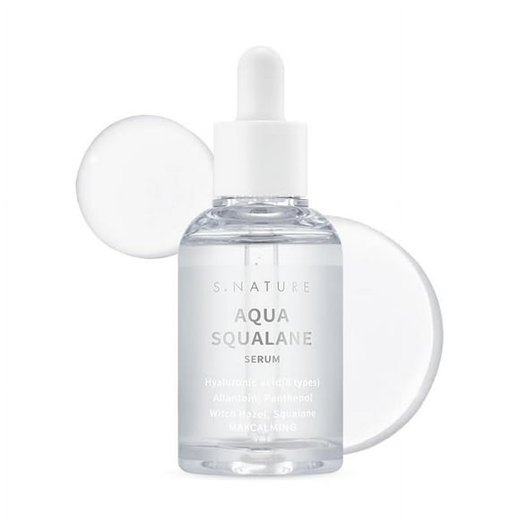S.NATURE Sérum AQUA au SQUALANE 50 ml / Hydratation Intérieure Apaisante Soin des Pores Contrôle du Sébum / 1,69 Fl Oz
