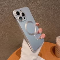 For iPhone 15 Pro Max Matte Case, Allytech Ultra Thin Stylish Frameless Magnetic Cover [Support Wireless Charging] Compatible with MagSafe Camera Lens Protector Hard Protective Shell, Silver