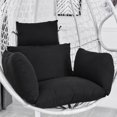 thumbnail image 4 of Eurhowing Hanging Egg Chair Cushion, Thick Non-Slip Patio Swing Chair Pad with Headrest & Armrest, Washable Garden Hanging Basket Seat Cushion for Indoor Outdoor Use, Black, 4 of 8