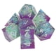 thumbnail image 5 of Juego de dados de 7 piezas Juego de dados de colores rodantes de resina poliedro con número para juego de mesa Verde, 5 of 9
