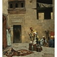 thumbnail image 2 of Charles Wilda 20x21 Black Ornate Framed Double Matted Museum Art Print Titled: The Carpet Merchants (1889), 2 of 5