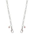 thumbnail image 1 of Silvertone Mini July - Red Crystal Heart Silvertone Face Mask Necklace, 1 of 2