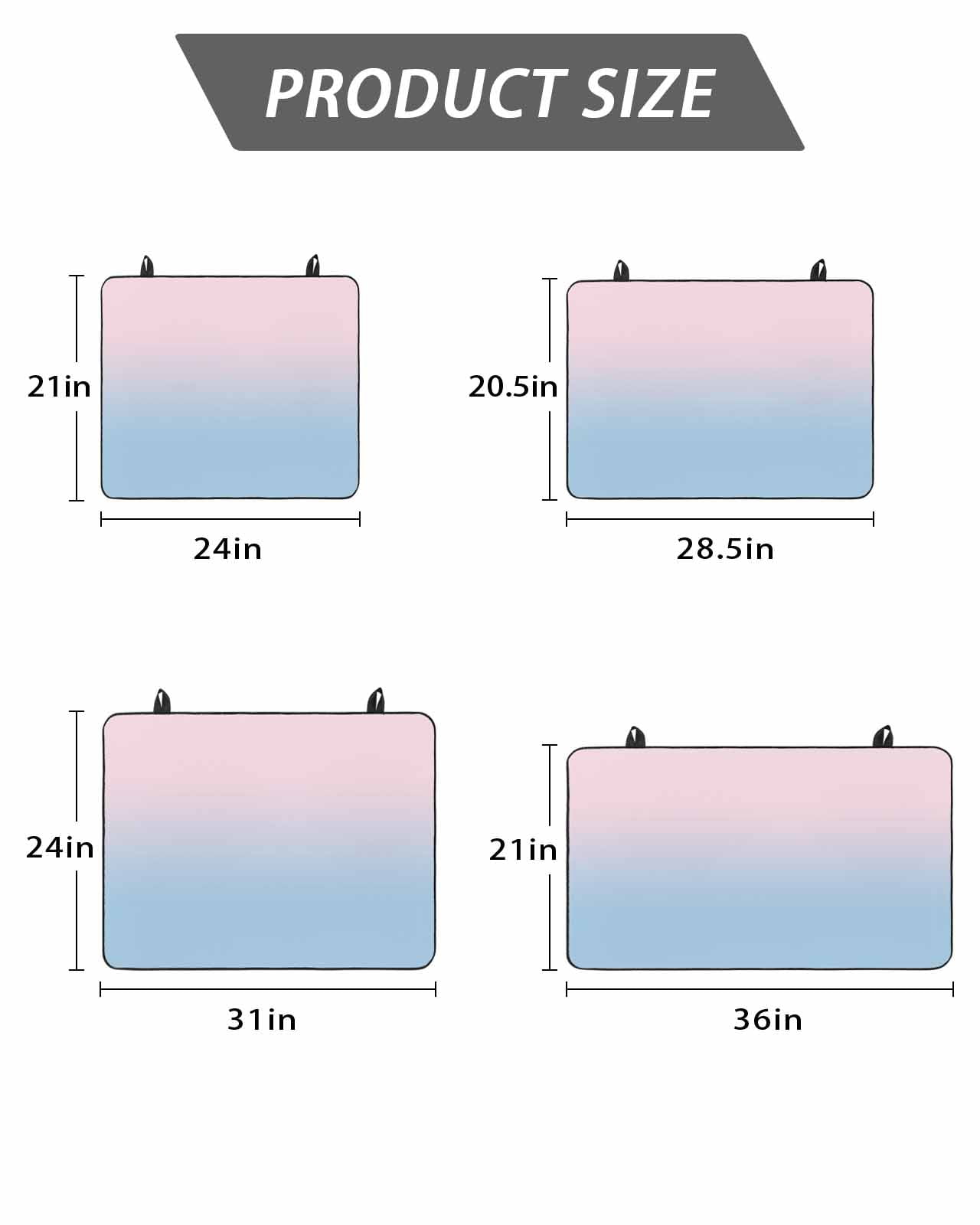 Stove Top Covers for Electric Stove, Pink Blue Ombre Glass Stovetop Cover Protector, Pink Gradient Color Modern Abstract Art Induction Cooktop Protector Oven Mat for Kitchen Countertop 24"x21"