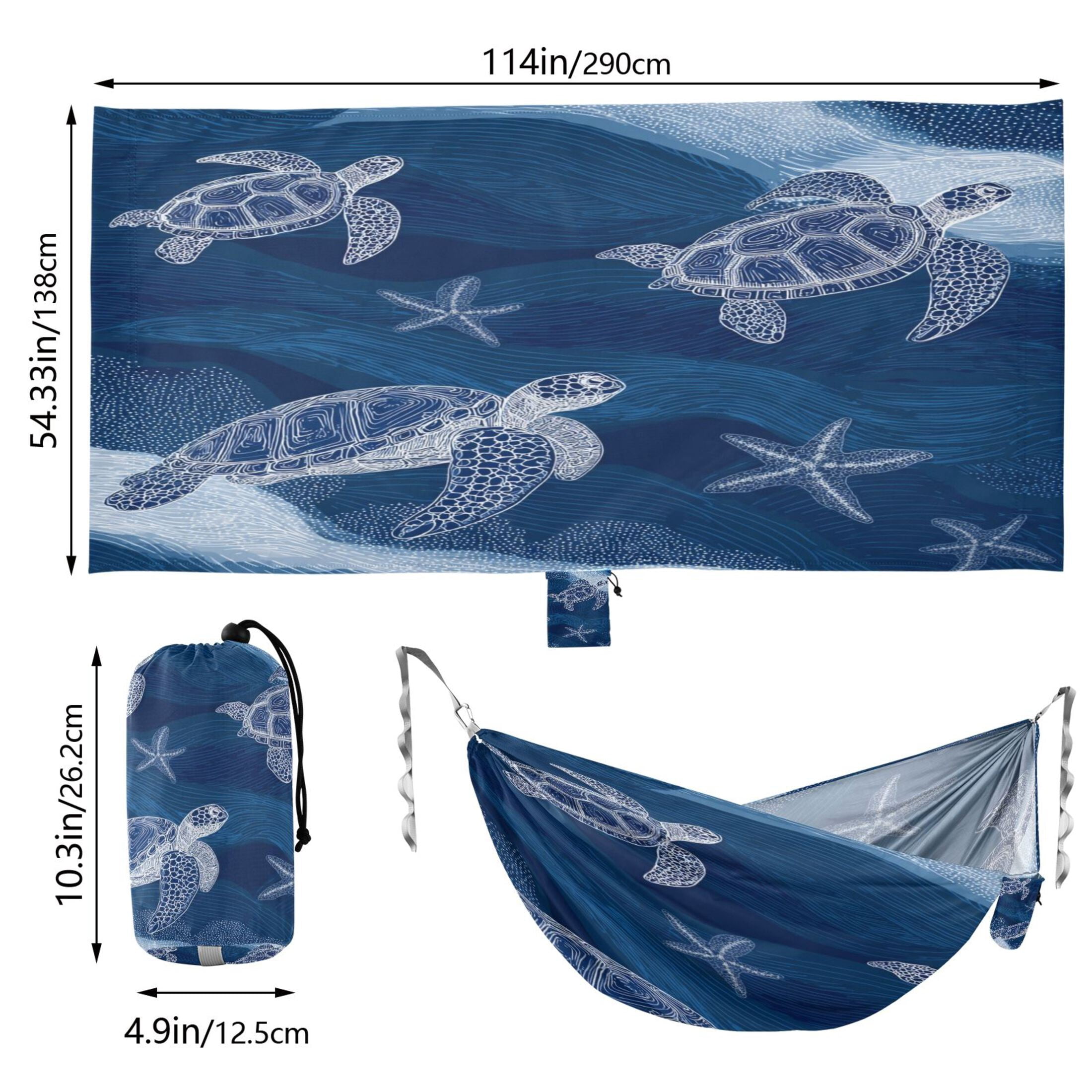 Hammock Camping Hammock Nylon Portable Hammock Travel Camping Hammock Turtle and Starfish