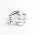 thumbnail image 5 of Engraving calendar date engraving stainless steel Keyring and Keychain Keychain Key Ring Holder Valentine Day Gift commemorative wedding gift, 5 of 8