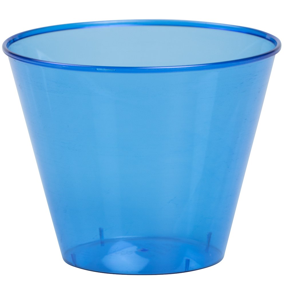 JAM Plastic Glasses Party Pack, 9 oz Tumblers, Royal Blue, 72 Hard