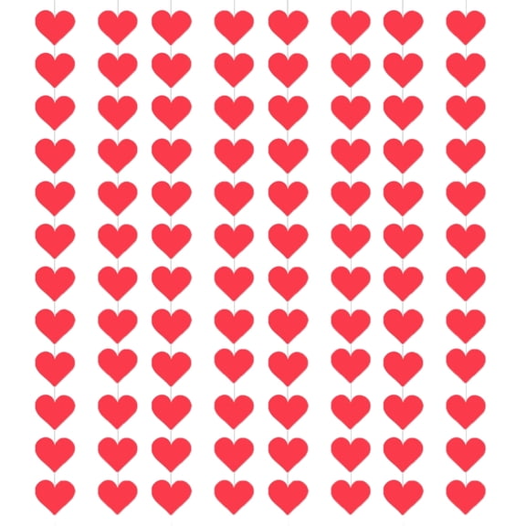 8Pcs Valentine's Day Hanging Heart Streamers Valentine's Day Hanging Swirls Eye Catching Heart Ceiling Decorations