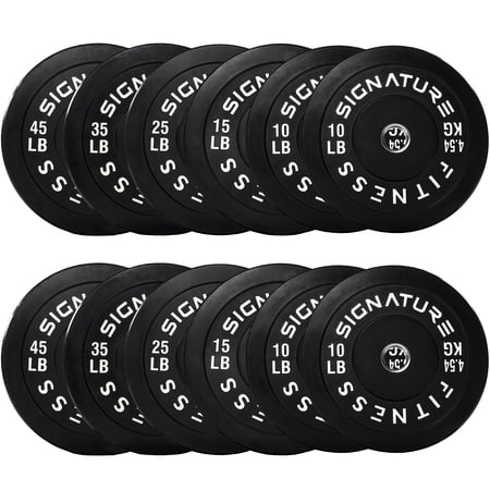 Fitvids 2-Inch Olympic Rubber Weight Plates Sets, Bumper Plates Set with Barbell for Strength Training, 180-390 Lbs Multiple Options