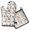Corgi Dog, variant on Corgi Dog and Footprints Kitchen Oven Mitt and Pot Holder Sets 2 Pcs for Baking, Cooking and Grilling, Heat Resistant Up To 392 °F